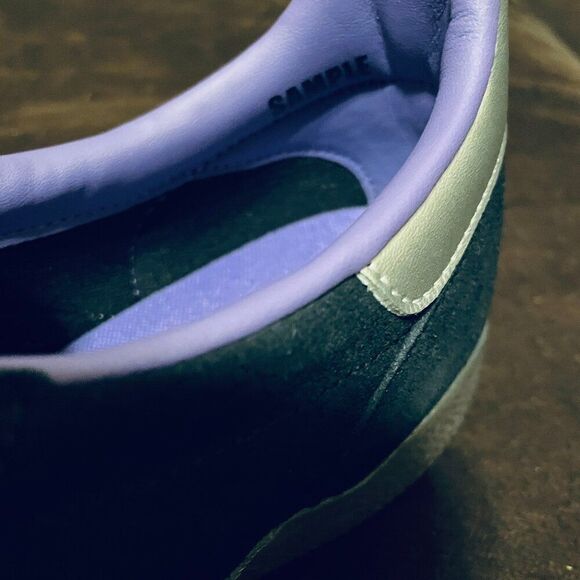 Rare Sample Tag Adidas Handball Spezial Blk Silver Purple 9 US 8.5 UK 42 2/3 EU - Picture 9 of 10